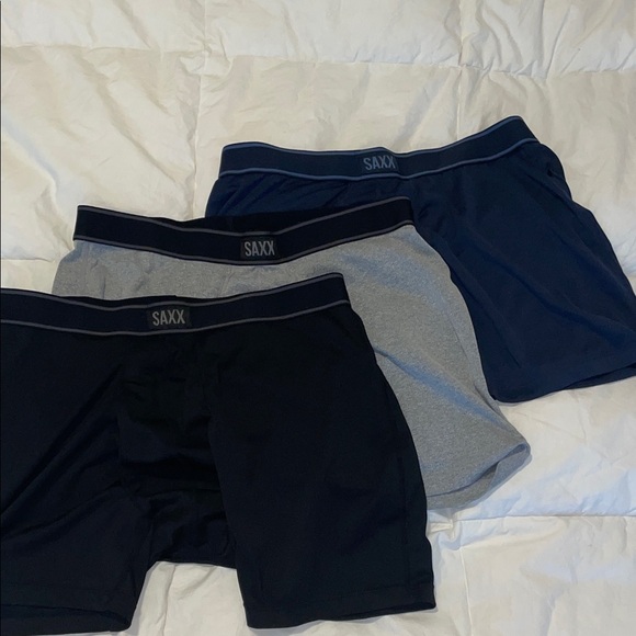 SAXX Men's Boxer Briefs - Black, Gray, and Navy Trio. Never Worn - Picture 1 of 3